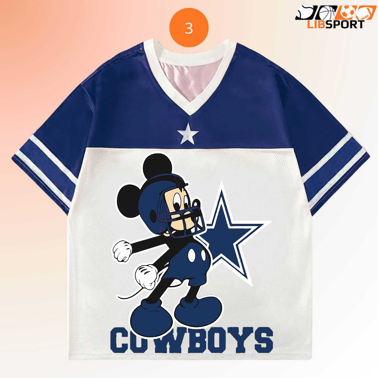 Mickey Mouse Dallas Cowboys Jersey, Nfl Football Shirt, Unisex Game Day Tee